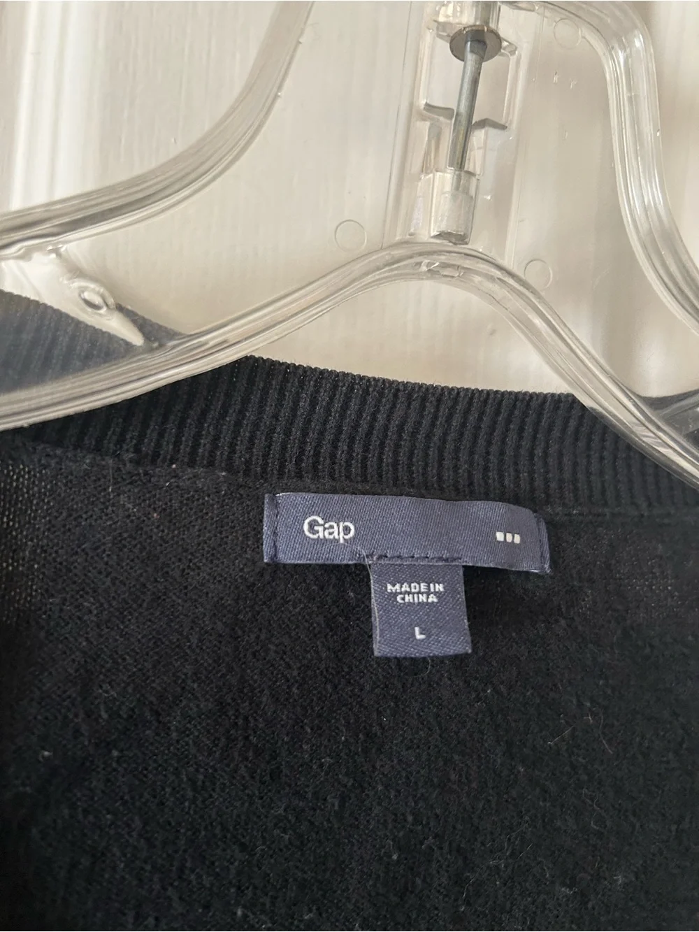 GAP Black V-Neck Button Cardigan Sweater - Picture 2 of 3